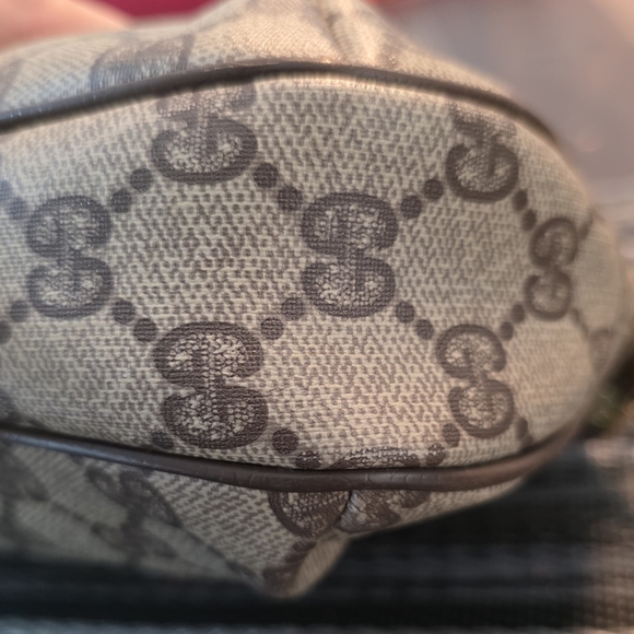 VINTAGE GUCCI BROWN HANDBAG PURSE AUTHENTICITY GUARANTEED WITH DUST BAG - Picture 6 of 15